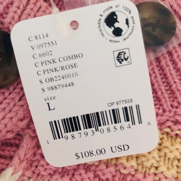 Just in NWT Free People Women’s Lila Stripe Cardigan - Picture 8 of 8